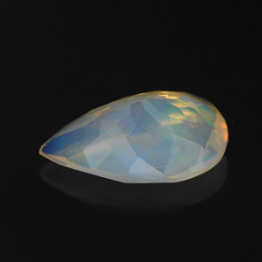 1.98캐럿 천연 멀티컬러 오팔, 배 모양, 13.2×8.2 mm, 투명한