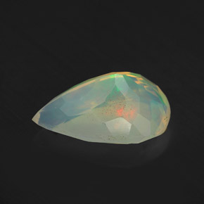 2.16캐럿 천연 멀티컬러 오팔, 배 모양, 12.6×8.3 mm, 투명한