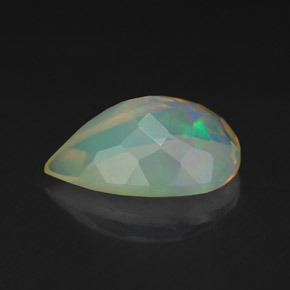 1.93캐럿 천연 멀티컬러 오팔, 배 모양, 12.1×8.1 mm, 투명한