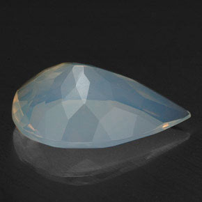 2.61캐럿 천연 멀티컬러 오팔, 배 모양, 14.1×9.7 mm, 투명한