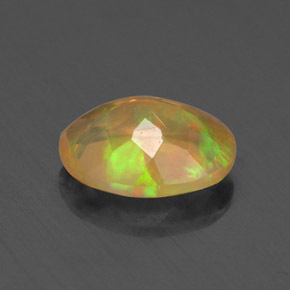 0.74캐럿 천연 멀티컬러 오팔, 투명한, 8×6 mm, 투명/반투명