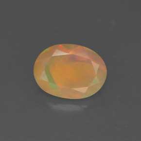 0.69캐럿 천연 멀티컬러 오팔, 투명한, 8×6 mm, 투명/반투명