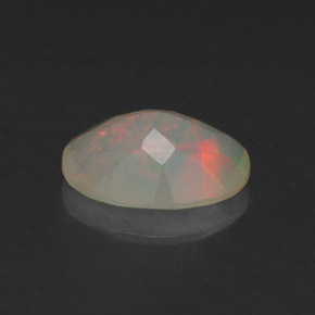 0.51캐럿 천연 멀티컬러 오팔, 투명한, 7.9×5.8 mm, 투명/반투명