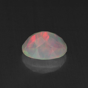 0.80캐럿 천연 멀티컬러 오팔, 투명한, 7.6×6 mm, 투명/반투명