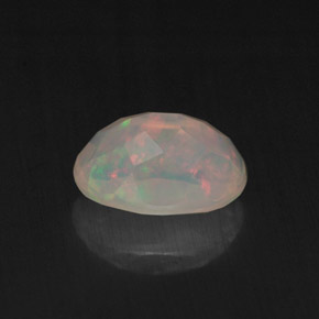 0.87캐럿 천연 멀티컬러 오팔, 투명한, 8×5.8 mm, 투명/반투명