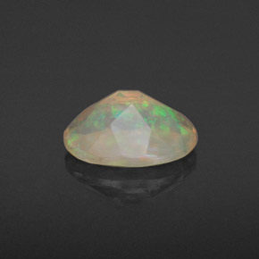 0.74캐럿 천연 멀티컬러 오팔, 투명한, 8.1×6 mm, 투명/반투명