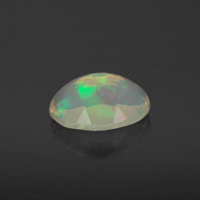 0.67캐럿 천연 멀티컬러 오팔, 투명한, 7.8×5.7 mm, 투명/반투명
