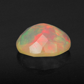 1.20캐럿 천연 멀티컬러 오팔, 투명한, 8.9×7 mm, 투명/반투명