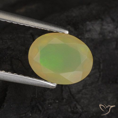 1.08ct 자연스러운 다색 오팔, 타원형, 투명한