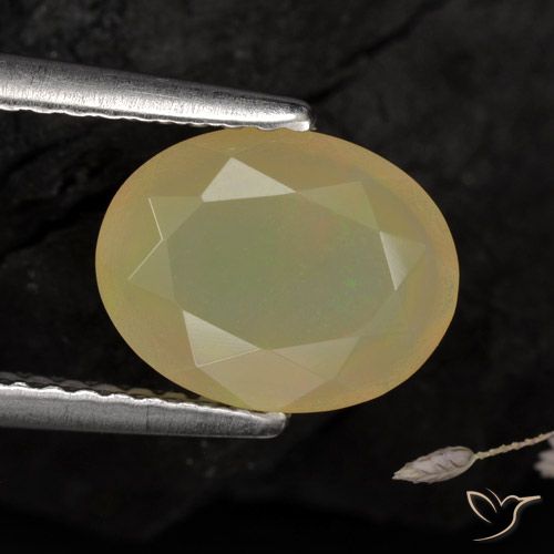 1.14ct 자연스러운 다색 오팔, 타원형, 투명한