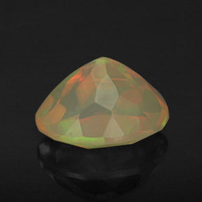 1.43캐럿 천연 멀티컬러 오팔, 투명한, 9.2×7.2 mm, 투명/반투명
