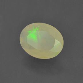 0.93캐럿 천연 멀티컬러 오팔, 타원형 컷, 9×7.1 mm, 투명한