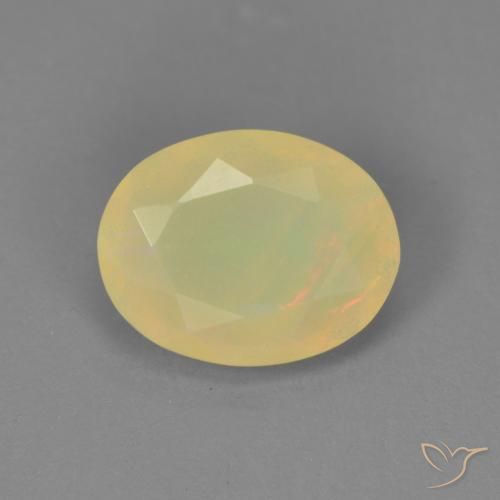 0.95ct 자연스러운 다색 오팔, 타원형, 투명한