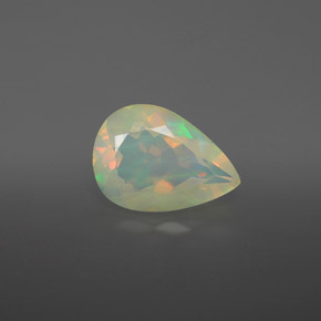 1.77캐럿 천연 멀티컬러 오팔, 투명한, 11.7×8.3 mm, 투명/반투명