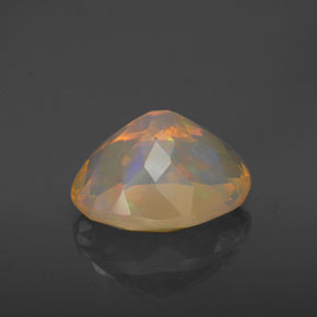 2.81캐럿 천연 멀티컬러 오팔, 투명한, 11.8×9.5 mm, 투명/반투명