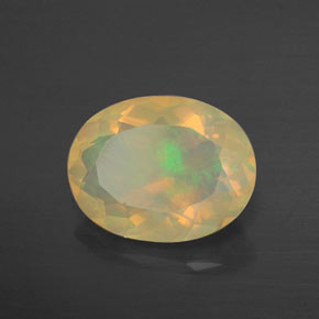 2.31캐럿 천연 멀티컬러 오팔, 투명한, 11.9×9.1 mm, 투명/반투명