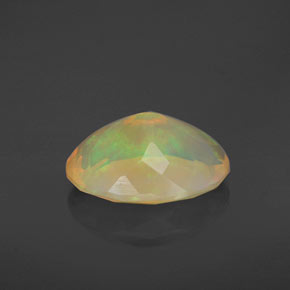 2.31캐럿 천연 멀티컬러 오팔, 투명한, 11.9×9.1 mm, 투명/반투명