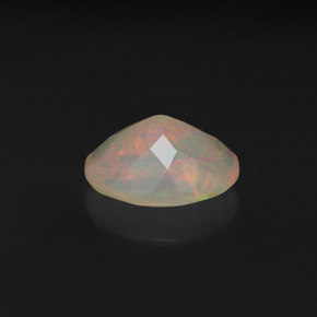 1.54캐럿 천연 멀티컬러 오팔, 타원형 컷, 10.2×7.5 mm, 투명한