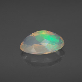 1.77캐럿 천연 멀티컬러 오팔, 타원형 컷, 10.9×7.7 mm, 투명한