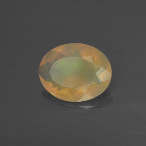 1.17캐럿 천연 멀티컬러 오팔, 타원형 컷, 10.1×8.1 mm, 투명한