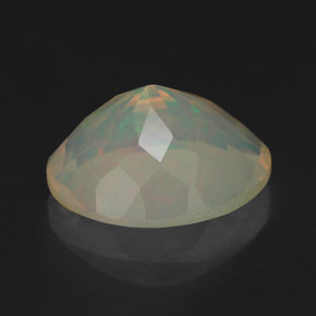 2.30캐럿 천연 멀티컬러 오팔, 투명한, 11.1×9.1 mm, 투명/반투명
