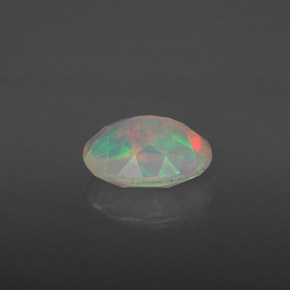 0.83캐럿 천연 멀티컬러 오팔, 투명한, 7.9×6 mm, 투명/반투명