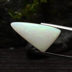 5.30캐럿 천연 멀티컬러 오팔, 트릴리언, 22.4×11.9 mm, 투명한