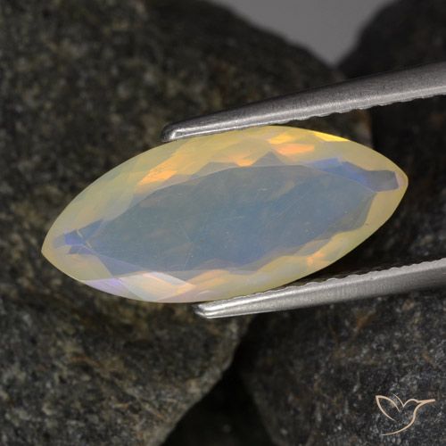 1.61ct 자연스러운 다색 오팔, 보석, 투명한