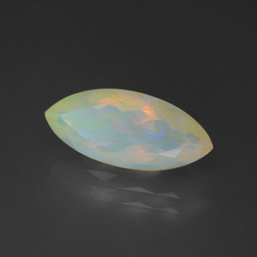 2.16캐럿 천연 멀티컬러 오팔, 마퀴즈, 15.8×7 mm, 투명한