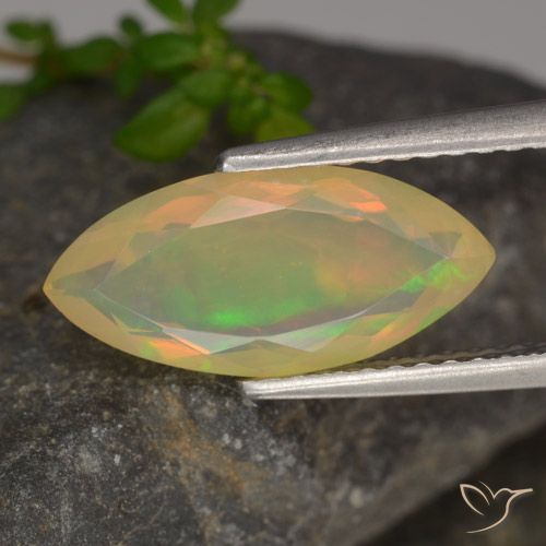 1.35ct 자연스러운 다색 오팔, 보석, 투명한