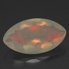 1.81캐럿 천연 멀티컬러 오팔, 마퀴즈, 13.5×7.5 mm, 투명한
