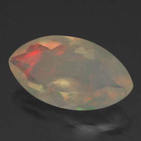 1.81캐럿 천연 멀티컬러 오팔, 마퀴즈, 13.5×7.5 mm, 투명한