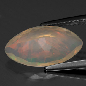 1.81캐럿 천연 멀티컬러 오팔, 마퀴즈, 13.5×7.5 mm, 투명한