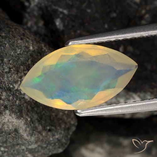 0.98ct 자연스러운 다색 오팔, 보석, 투명한