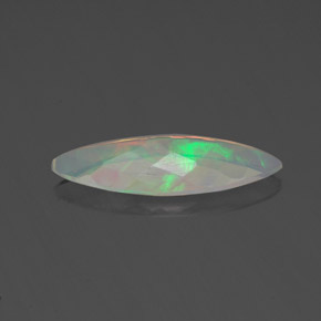 0.94캐럿 천연 멀티컬러 오팔, 마퀴즈, 14.7×5.5 mm, 투명한