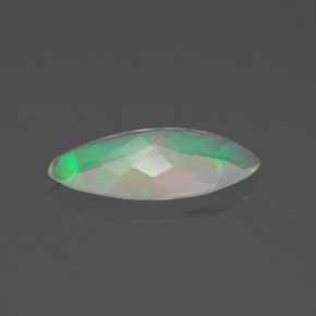 1.26캐럿 천연 멀티컬러 오팔, 마퀴즈, 13.6×6.6 mm, 투명한