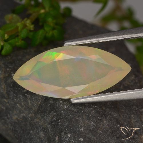 1.27ct 자연스러운 다색 오팔, 보석, 투명한