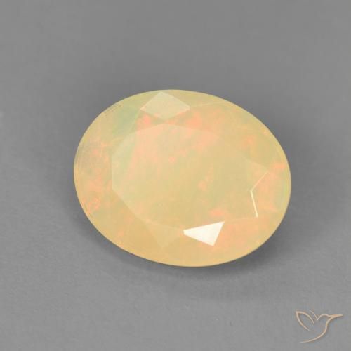1.48ct 자연스러운 다색 오팔, 타원형, 투명한