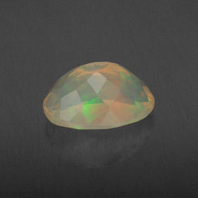 1.88캐럿 천연 멀티컬러 오팔, 타원형 컷, 10.5×7.8 mm, 투명한