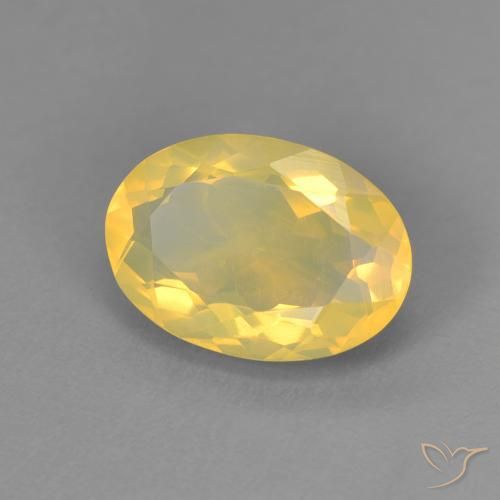 1.45캐럿 천연 멀티컬러 오팔, 타원형 컷, 10.4×7.4 mm, 투명한
