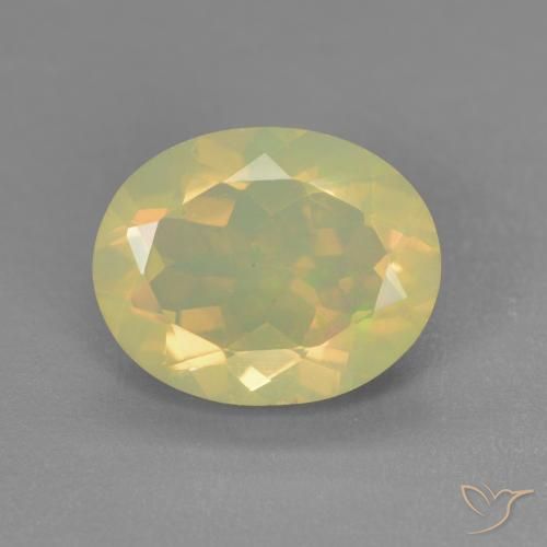 1.43ct 자연스러운 다색 오팔, 타원형, 투명한