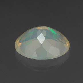 2.19캐럿 천연 멀티컬러 오팔, 타원형 컷, 11.2×9.1 mm, 투명한