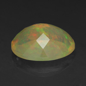 1.52캐럿 천연 멀티컬러 오팔, 투명한, 10.1×8.2 mm, 투명/반투명