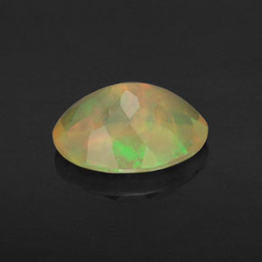 1.36캐럿 천연 멀티컬러 오팔, 투명한, 10.1×8 mm, 투명/반투명