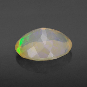 2.34캐럿 천연 멀티컬러 오팔, 투명한, 11.8×9.3 mm, 투명/반투명