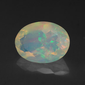 1.93캐럿 천연 멀티컬러 오팔, 투명한, 11×8.2 mm, 투명/반투명