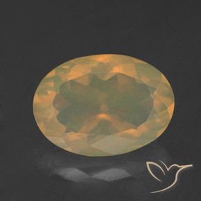 1.74ct 자연스러운 다색 오팔, 타원형, 투명한