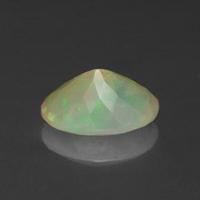 1.27캐럿 천연 멀티컬러 오팔, 투명한, 10×7.4 mm, 투명/반투명