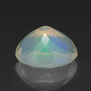 2.11캐럿 천연 멀티컬러 오팔, 투명한, 10.5×8.3 mm, 투명/반투명
