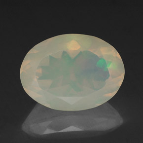1.97캐럿 천연 멀티컬러 오팔, 투명한, 11.3×8.3 mm, 투명/반투명